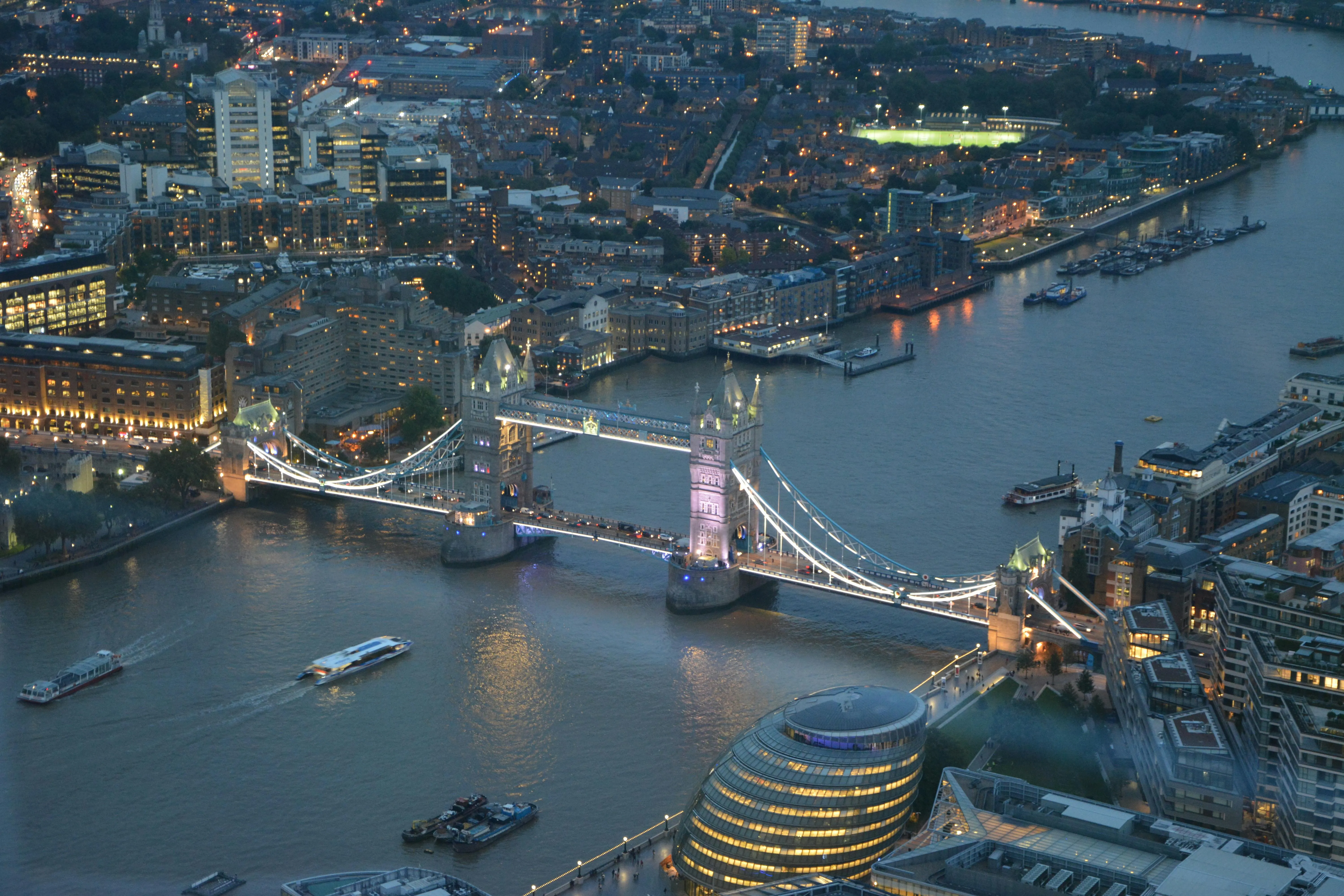 A view of the Tower Bridge in London