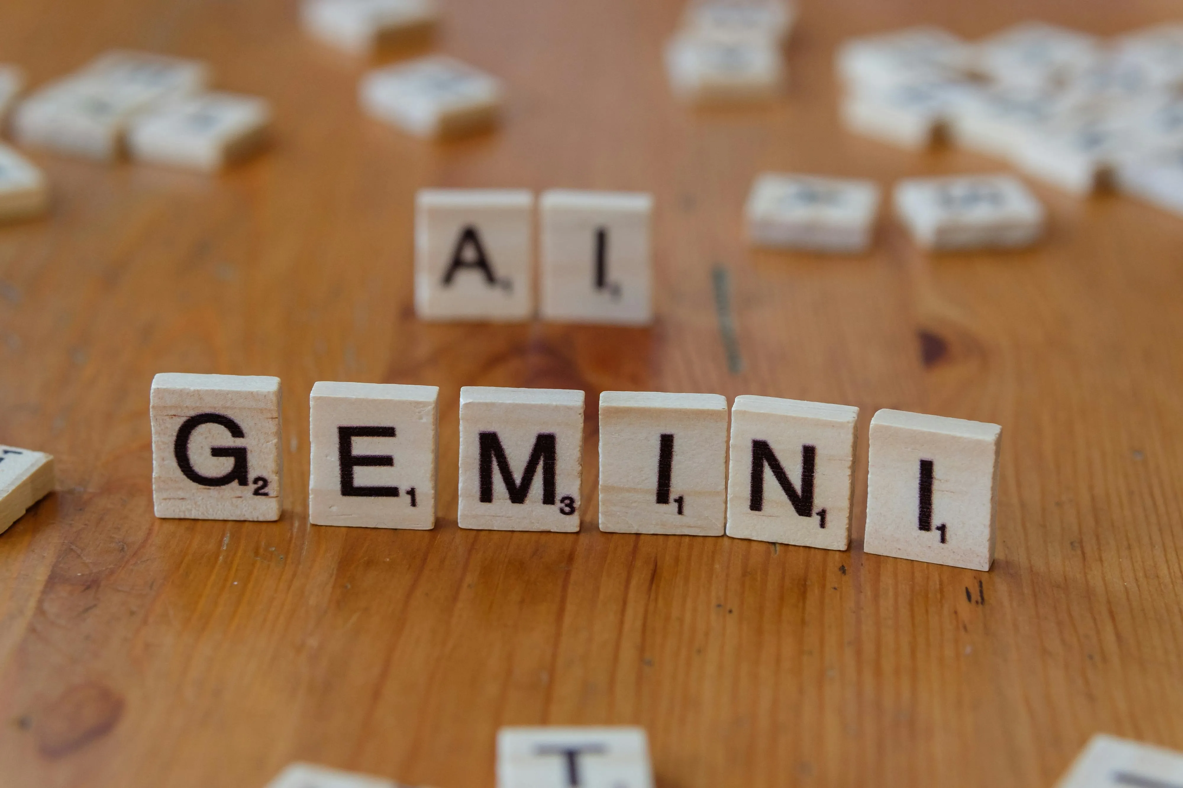 Blocks spelling out the word Gemini